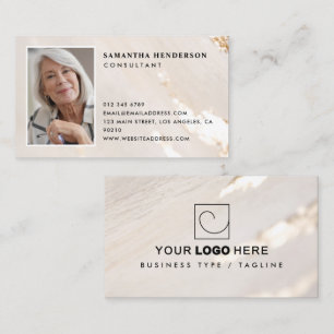 Classy Modern Gold Foil Professional Logo & Foto Visitekaartje