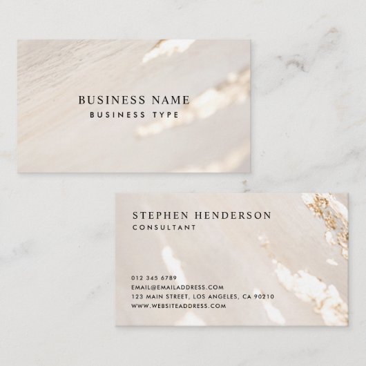 Classy Modern Gold Foil Professional Visitekaartje (Voorkant / Achterkant)