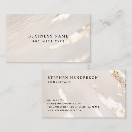 Classy Modern Gold Foil Professional Visitekaartje (Voorkant / Achterkant)