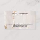 Classy Modern Gold Foil Visitekaartje (Achterkant)