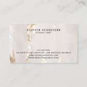 Classy Modern Gold Foil Visitekaartje (Achterkant)