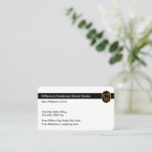 Classy Modern Golden Tooth Dentist Visitekaartje (Staand voorkant)