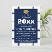 Classy Modern Graduation Party Kaart (Staand voorkant)