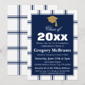 Classy Modern Graduation Party Kaart (Voorkant / Achterkant)