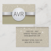 Classy Modern Luxury Sparkle white gold glitter Visitekaartje (Voorkant / Achterkant)