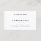 Classy Modern Minimal Professional Clean Plain Visitekaartje (Achterkant)