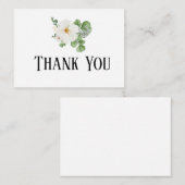 Classy modern minimalist Floral Enclosure Card Informatiekaartje (Voorkant / Achterkant)