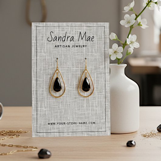 Classy Modern Minimalist Jewelry Display Card Visitekaartje