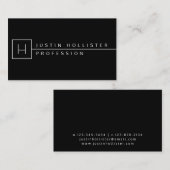 Classy Modern minimalist | Zwart-wit Visitekaartje (Voorkant / Achterkant)