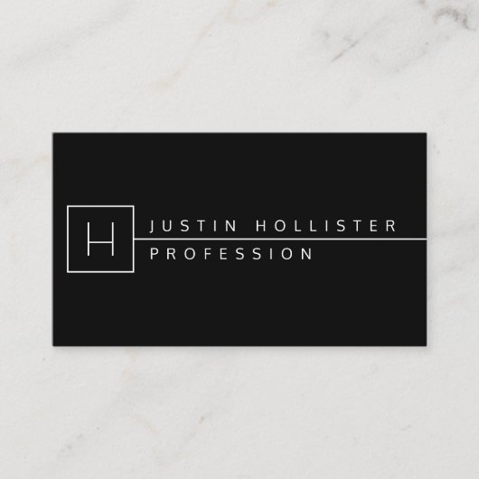 Classy Modern minimalist | Zwart-wit Visitekaartje (Voorkant)