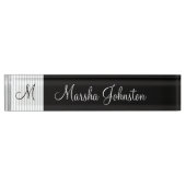 Classy Modern Monogram Naambordje (Voorkant)