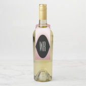 Classy Modern Monogrammed Design Flessenhanger (Op fles)