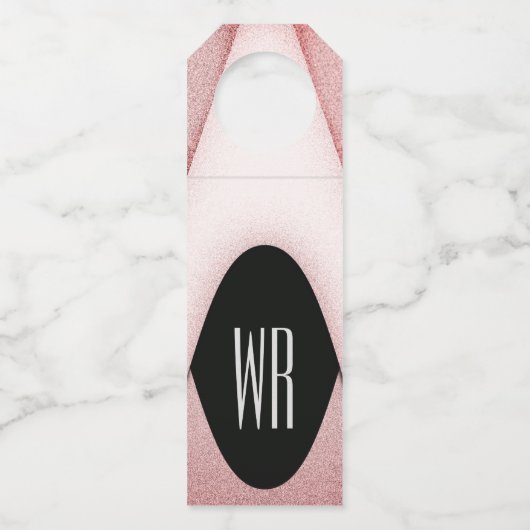 Classy Modern Monogrammed Design Flessenhanger (Achterkant)