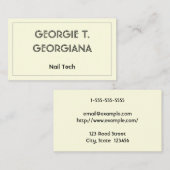 Classy & Modern Nail Tech Visitekaartje (Voorkant / Achterkant)