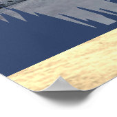 Classy Modern Navy Blue Gold Voeg je fotoserie toe Poster (Hoek)