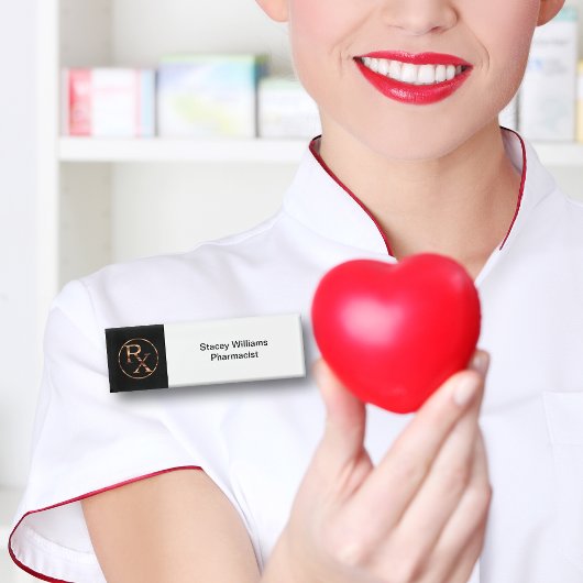 Classy Modern Pharmacist Thema Name Tags