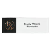 Classy Modern Pharmacist Thema Name Tags (Voorkant)