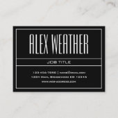 Classy Modern Professional White en Black Visitekaartje (Voorkant)