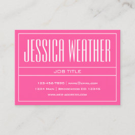 Classy Modern Professional White en Roze Visitekaartje