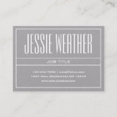 Classy Modern Professional White op Premium Grey Visitekaartje (Voorkant)