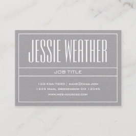 Classy Modern Professional White op Premium Grey Visitekaartje