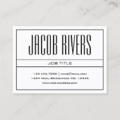 Classy Modern Professioneel Zwart & Wit Visitekaartje (Voorkant)