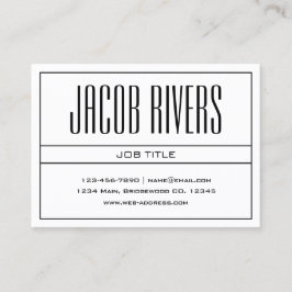 Classy Modern Professioneel Zwart & Wit Visitekaartje
