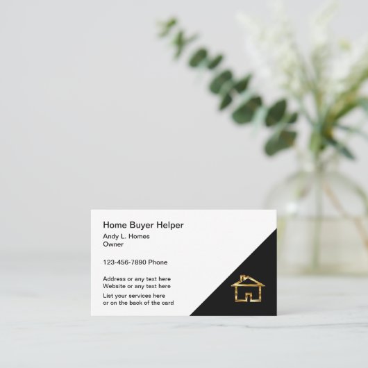 Classy Modern Real Estate Visitekaartje (Staand voorkant)