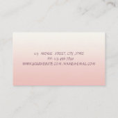 Classy Modern Romantic Waterverf Floral Visitekaartje (Achterkant)