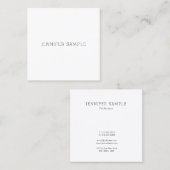 Classy Modern Simple Design Sjabloon, geavanceerd Vierkante Visitekaartje (Voorkant / Achterkant)