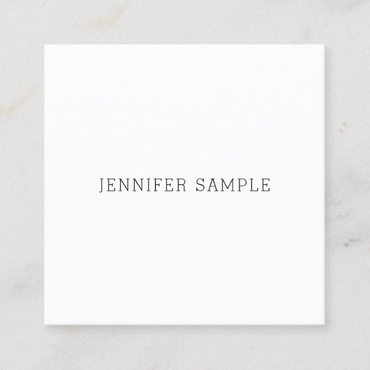 Classy Modern Simple Design Sjabloon, geavanceerd Vierkante Visitekaartje (Voorkant)