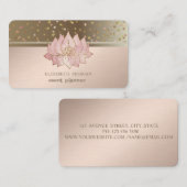 Classy Modern Stippen Confetti Lotus Visitekaartje (Voorkant / Achterkant)