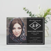 Classy Modern Stylish Elegant Photo Afstuderen Kaart (Staand voorkant)