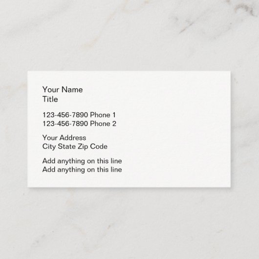 Classy Modern Two Side Visitekaartje (Achterkant)
