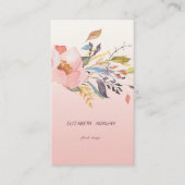 Classy Modern Waterverf Floral Visitekaartje (Voorkant)