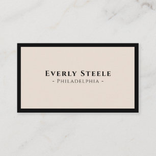 Classy Modern Zwart Ivoor Elegant Stylist Services Visitekaartje
