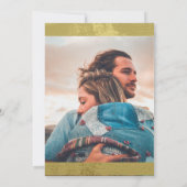 Classy Moderne Kalligrafie Fotohuwelijksuitnodigin Kaart (Achterkant)