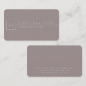 Classy moderne minimalistische aardtoon visitekaartje (Voorkant / Achterkant)