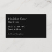 Classy Monogam Hairdresser Visitekaartje (Achterkant)