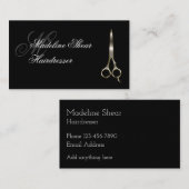 Classy Monogam Hairdresser Visitekaartje (Voorkant / Achterkant)