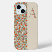 Classy  MONOGRAM A BEIGE FLORAL Hoesje-Mate Case-Mate iPhone Case (Achterkant)