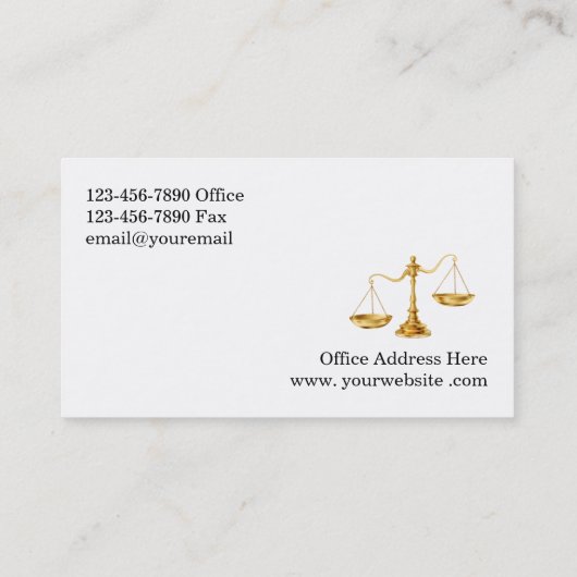 Classy Monogram Attorney Double Side Visitekaartje (Achterkant)