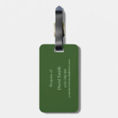 Classy Monogram Autumn Leaves Bagagelabel (Achterkant verticaal)