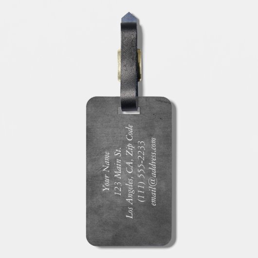 Classy Monogram Bagagelabel (Achterkant verticaal)