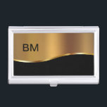 Classy Monogram Business Card-draagtas Visitekaarthouder<br><div class="desc">Classy monogram visitekaartjes hoesje met gesimuleerde gouden monogram embleem ruimte met naam initiaal kunt u uw eigen personaliseren en maken,  allemaal gedrukt op de cover. Ontworpen voor mannen of vrouwen die zakelijke professionals zijn die een geweldige eerste indruk willen maken.</div>