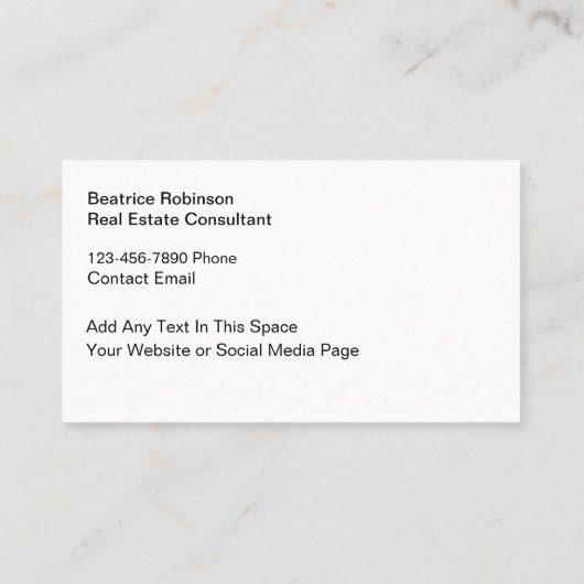 Classy Monogram Business Cards Visitekaartje (Achterkant)