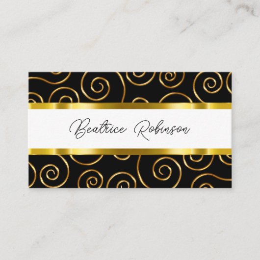 Classy Monogram Business Cards Visitekaartje (Voorkant)