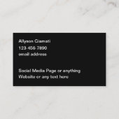 Classy Monogram Business Professional Visitekaartje (Achterkant)