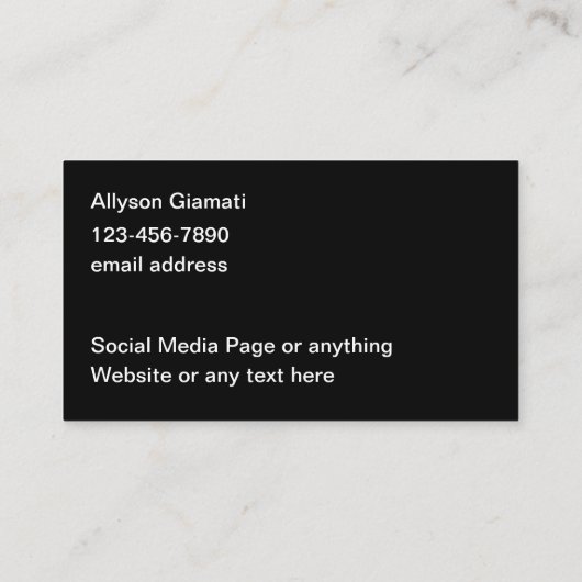 Classy Monogram Business Professional Visitekaartje (Achterkant)