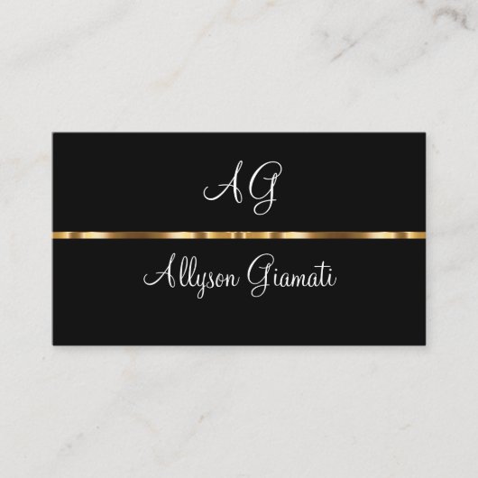 Classy Monogram Business Professional Visitekaartje (Voorkant)
